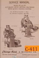 Chicago-Chicago rivet No. 450 & 560, Rivet Setting Machine, Service Manual-No. 450-No. 560-01